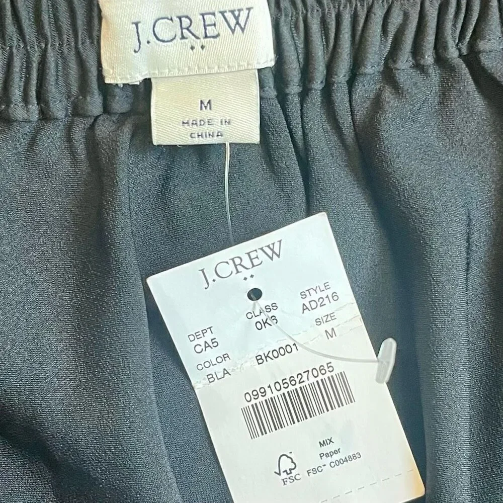 New! NWT J. Crew Women’s Full MIDI Black Skirt Medium